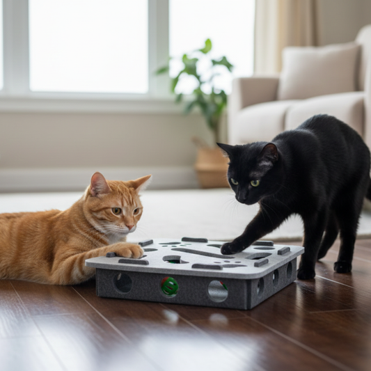 Jouet Puzzle Interactif pour Chat en Feutre - Anti-Ennui & Anti-Stress