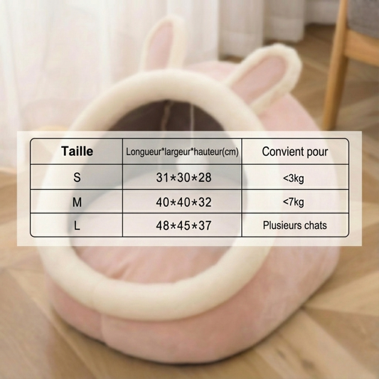 Panier Douillet Semi-Fermé Ultra Confortable